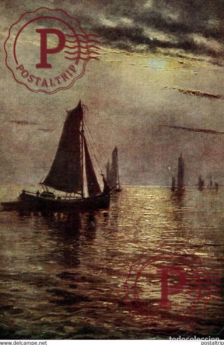 Postales: ROGGE: SLUNCE Y MLZE , NEBELSONNE, LE SOLEIL ENTRE DES OMBRAGES ILLUSTRATION BARCOS BOAT BATEAUX