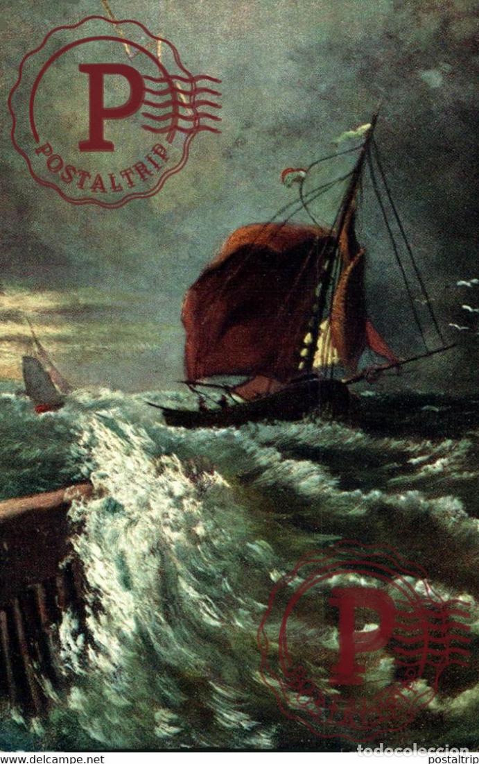 Postales: ILLUSTRATION STORM AT SEA BARCOS BOAT BATEAUX