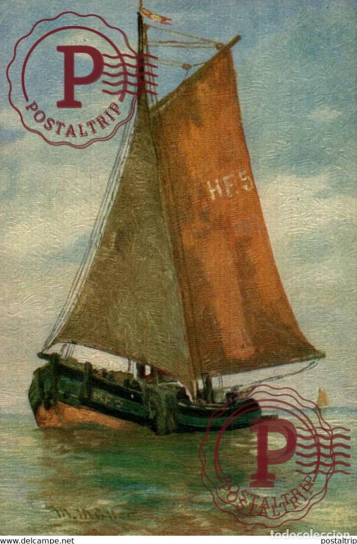 Postales: MAX M&Uuml;LLER FISCHERBOOT H.F.5 ILLUSTRATION BARCOS BOAT BATEAUX