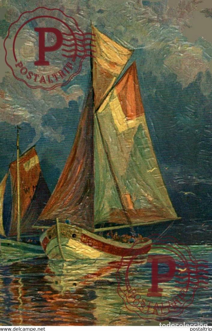 Postales: ILLUSTRATED POSTCARD WITH RELIEF ILLUSTRATION BARCOS BOAT BATEAUX
