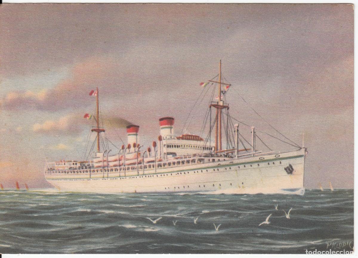 Postales: POSTAL BARCOS - PRINCIPESSA GIOVANNA DE SOCIET&Agrave; DI NAVIGAZIONE ITALIA