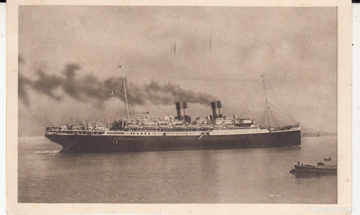 Postcards: POSTAL BARCO ROMA - NAVIGAZIONE GENERALE ITALIANA