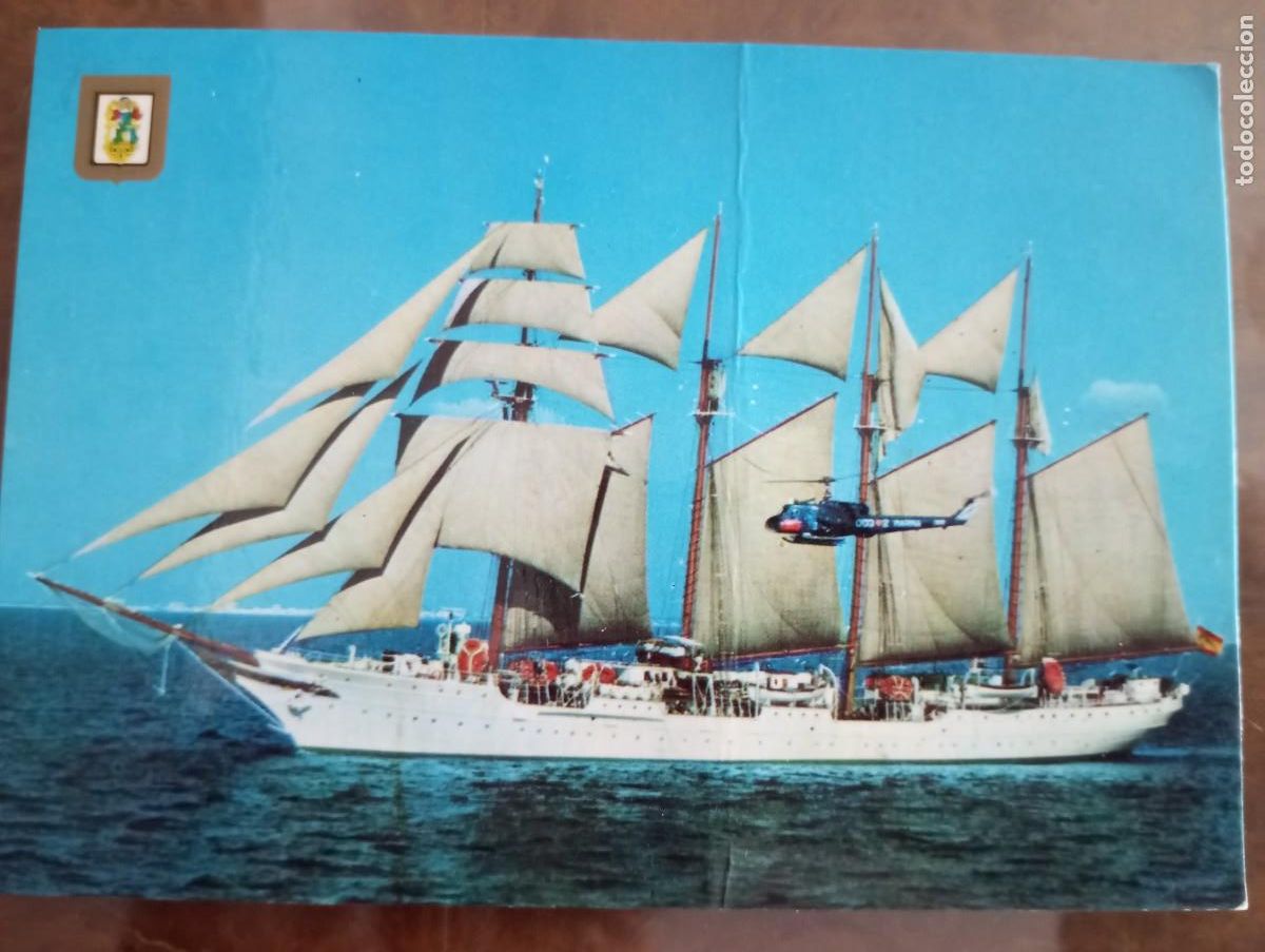 Postales: ANTIGUA POSTAL DE LA ARMADA ESPA&Ntilde;OLA, BUQUE ESCUELA JUAN SEBASTI&Aacute;N EL CANO
