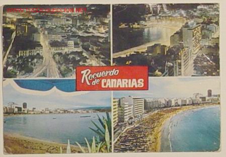 Postales: 5040 - LAS PALMAS DE GRAN CANARIA . Circulada a&ntilde;o 73 .