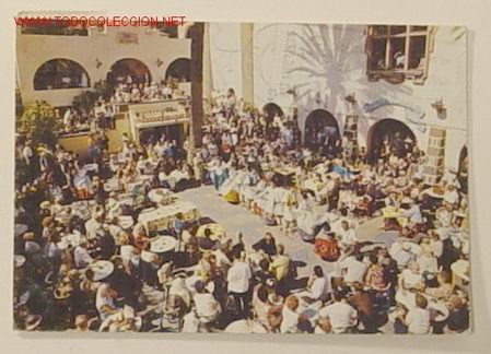 Postales: 21-LAS PALMAS-BODEGON DEL PUEBLO CANARIO - RONDALLA TIPICA.Circulada