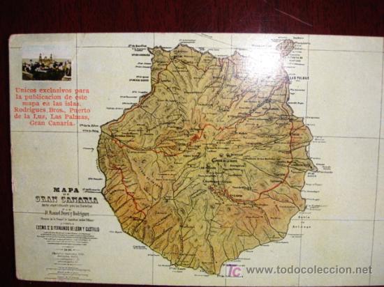 Postales: GRAN CANARIA MAPA - Foto 1