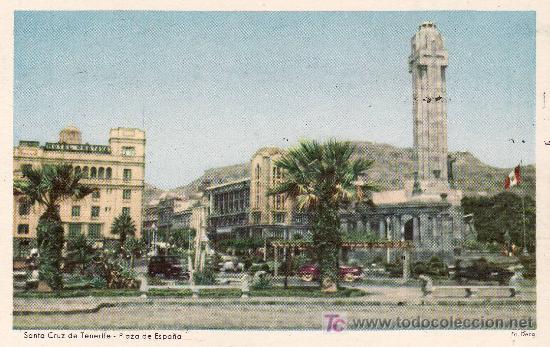 Postales: SANTA CRUZ DE TENERIFE . PLAZA DE ESPA&Ntilde;A .SIN CIRCULAR