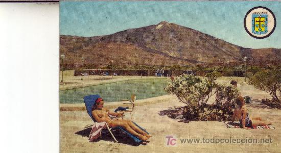 Postales: TENERIFE.PISCINA PARADOR DE TURISMO Y TEIDE.SIN CIRCULAR.