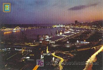 Cartes Postales: 7-1200. Postal Santa Cruz de Tenerife. Vista nocturna puerto