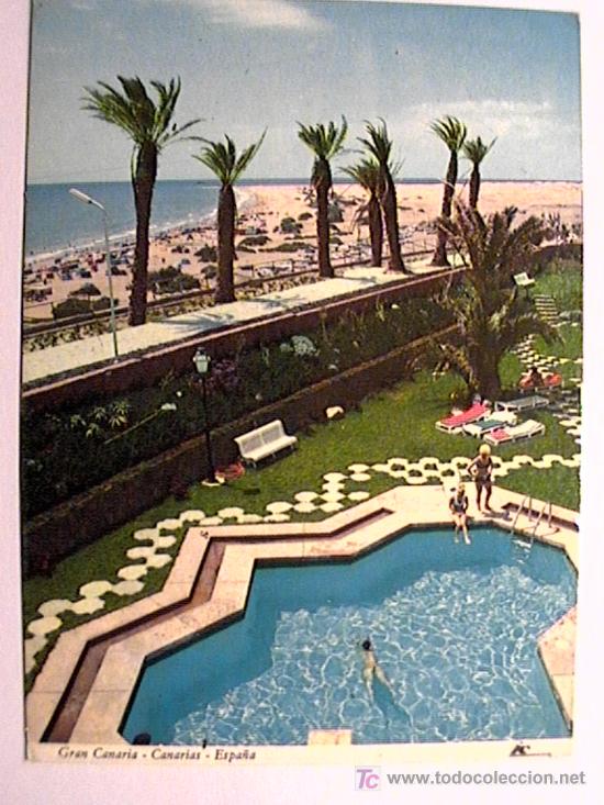 Postales: POSTAL  ANIMADA DE  GRAN CANARIA DE LOS A&Ntilde;OS 70