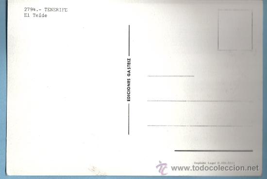 Postales: POSTAL EL TEIDE. TENERIFE - Foto 2