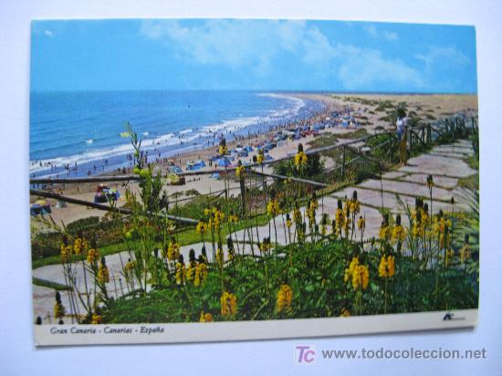 Postales: gran canaria  playa del ingles - Foto 1