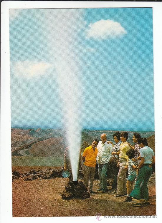 Postales: 5093.- LANZAROTE. GEISER EN LA MONTA&Ntilde;A DE FUEGO