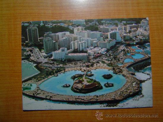 Postales: POSTAL PUERTO DE LA CRUZ (TENERIFE) VISTA AEREA LAGO MARTIANEZ Y HOTELES SIN CIRCULAR