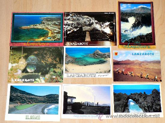 Postales: LOTE DE 9 PRECIOSAS POSTALES DE LANZAROTE. ALGUNAS SON DE TAMA&Ntilde;O GRANDE