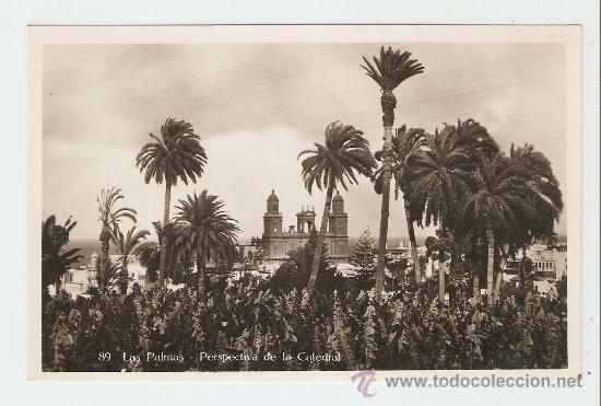 Postales: Las Palmas - Perspectiva de la Catedral - Foto 1