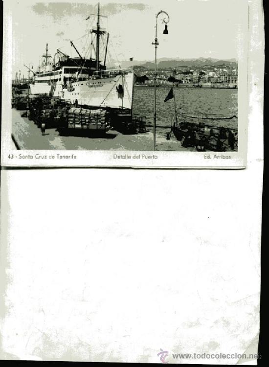 Postales: POSTAL SANTA CRUZ DE TENERIFE , 43 detalle del puerto,ediciones Arribas c.a. 1950 sin circula