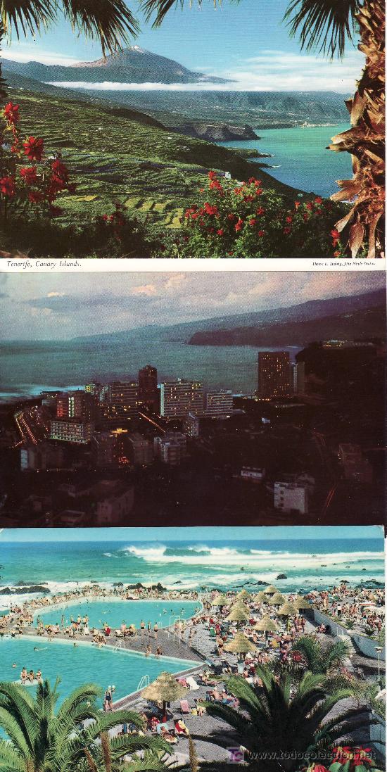 Postales: 3 POSTALES,PUERTO DE LA CRUZ-NORTE DE TENERIFE. RASTRILLOPORTOBELLO VENDE DESDE TENERIFE-