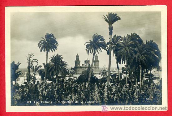 Postales: LAS PALMAS, PERSPECTIVA DE LA CATEDRAL,     P40586 - Foto 1
