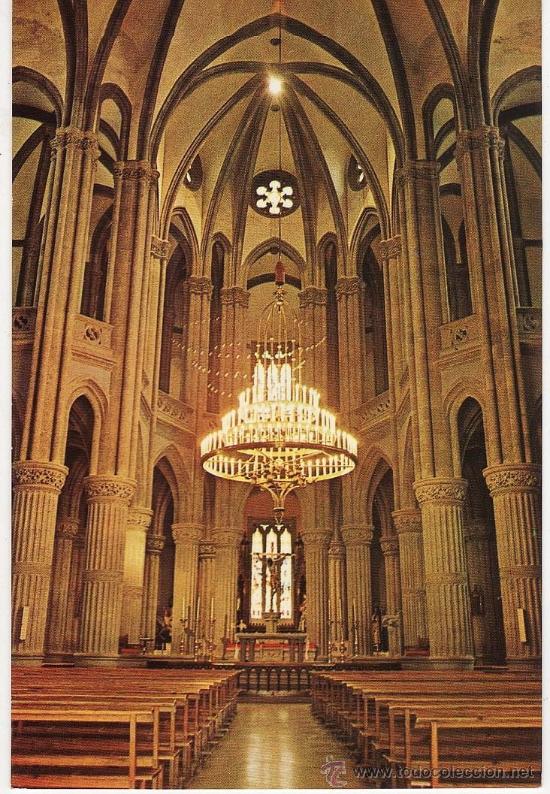 Postales: arucas.- gran canaria.- interior de la catedral.-n&ordm; 6852 - ed. islas.- a&ntilde;o 1978.- nueva