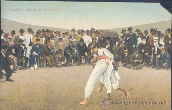 Postales: TENERIFE.-LUCHA EN CANARIAS - Foto 1