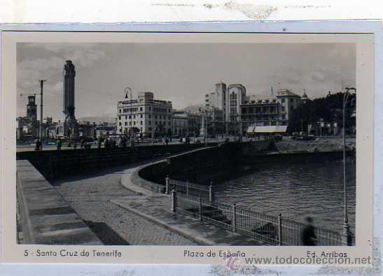 Postales: Canarias. Santa Cruz de Tenerife. Plaza de Espa&ntilde;a. Ed. Arribas. Sin circular. n&ordm; 5