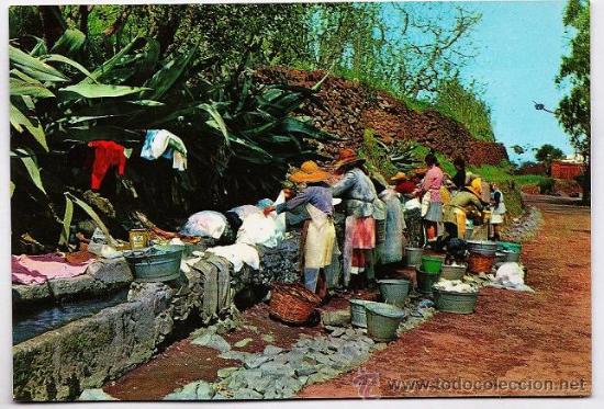 Postales: lanzarote - las lavanderas - pueblecito - n&ordm; 15016 - ed. galiron - sin circular - a&ntilde;o 1974