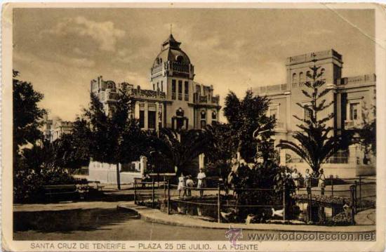 Cartes Postales: SANTA CRUZ DE TENERIFE.-PLAZA 25 DE JULIO.-LA FUENTE