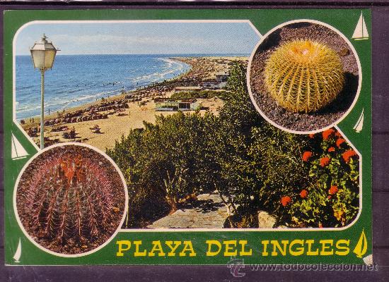 Postales: RECUERDO DE LA PLAYA DEL INGLES - 501 - GRAN CANARIA