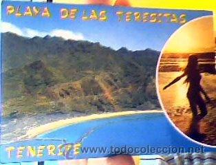 Postales: PLAYA DE LAS TERESITAS.VISTA A&Eacute;REA(TENERIFE).EUROAFRICANA DE CANARIAS.SIN CIRCULAR.
