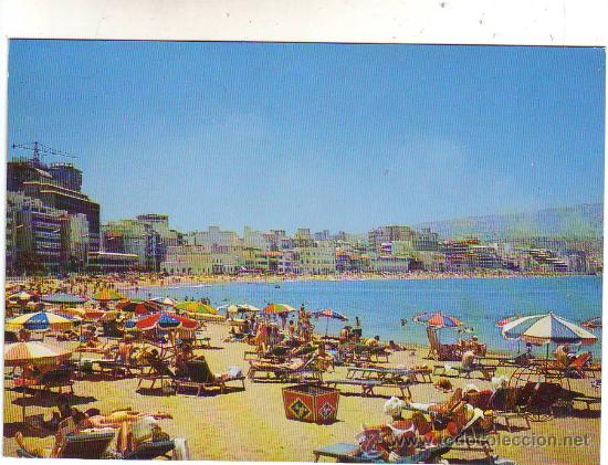 Postales: las palmas - playa de las canteras. - Foto 1