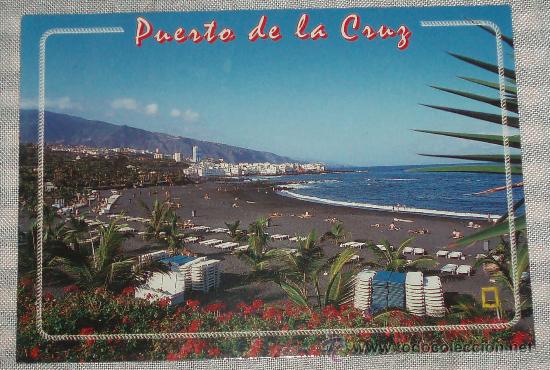 Postales: puerto de la cruz playa jardin