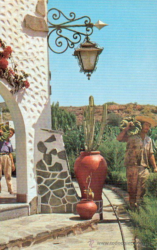Postales: MOTIVO TIPICO TENERIFE A&Ntilde;O 1965 CIRCULADA RECORTADA ED. VALMAN