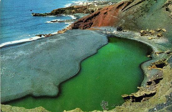 Postales: EL GOLFO O CHARCO DE LOS CLICOS ISLA DE LANZAROTE N&ordm; 29 SIN CIRCULAR