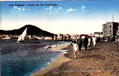 Postales: POSTAL LAS PALMAS PLAYA DE LAS CANTERAS - Foto 1
