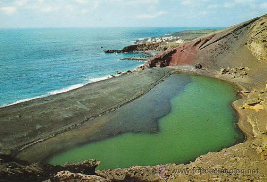Postales: Lanzarote, lago del golfo - Foto 1