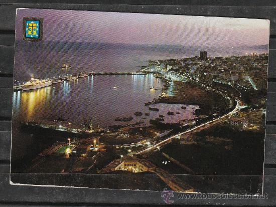 Postales: N&ordm; 3 SANTA CRUZ DE TENERIFE. VISTA NOCTURNA DEL PUERTTO
