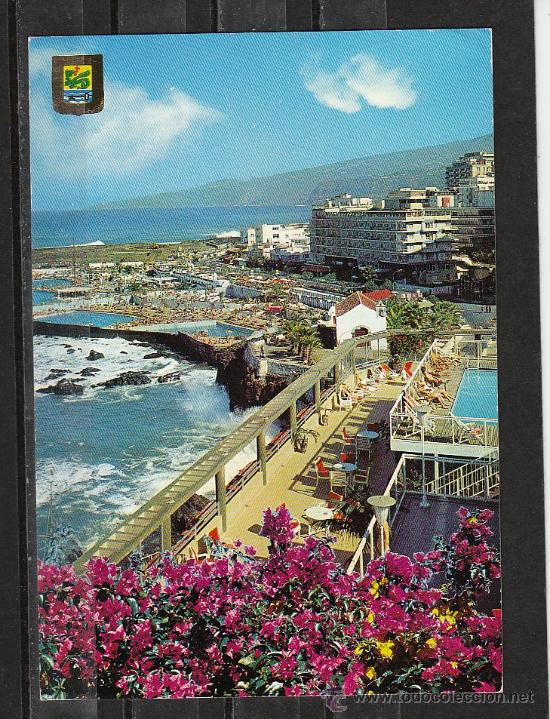 Postales: N&ordm; 50 PUERTO DE LA CRUZ. PISCINAS Y PANOR&Aacute;MICA DE LA COSTA