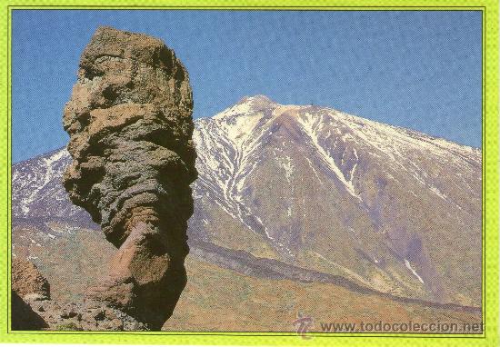 Postales: postal de las islas canarias - roque cinchado y el teide - n&ordm; 4