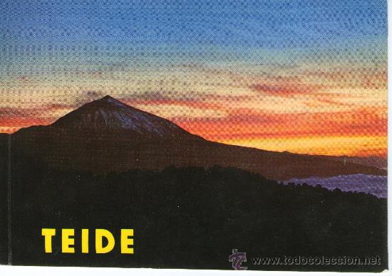 Postales: buena postal de teerife - atardecer del teide -