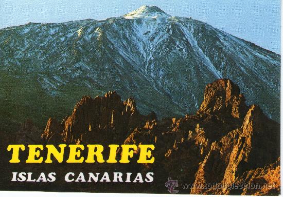 Postales: postal de teneride , teide - contraste de luces en as ca&ntilde;adas -