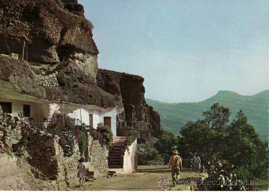 Postales: FLY JET SABENA. PUEBLO TROGLODITA. GRAN CANARIA