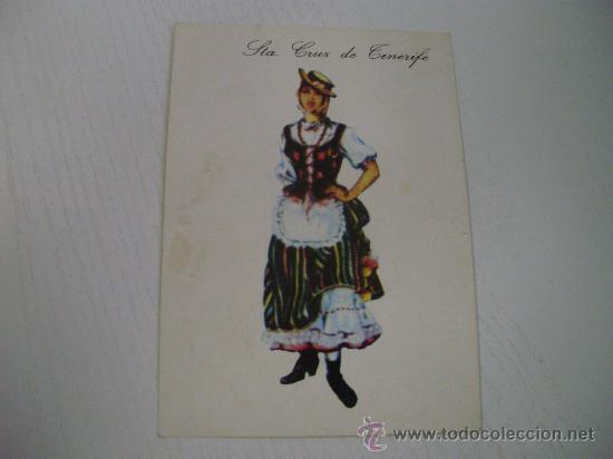 Postales: POSTAL TRAJE REGIONAL DE SANTA CRUZ DE TENERIFE (CANARIAS) - PUBLICITARIA DE UN MEDICAMENTO