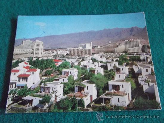 Postales: TENERIFE-F4-ESCRITA-SELLADA-CIRCULADA-PLAYA DE LAS AMERICAS-VISTA PARCIAL
