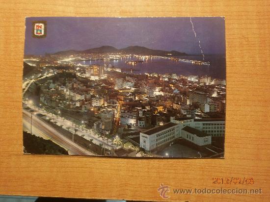 Postales: POSTAL LAS PALMAS DE GRAN CANARIA VISTA NOCTURNA  CIRCULADA