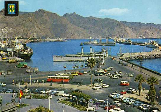 Postales: saNTA CRUZ DE TENERIFE N&ordm; 316 PUERTO Y CORDILLERA DE ANAGA ESCUDO DE ORO ESCRITA SIN CIRCULAR