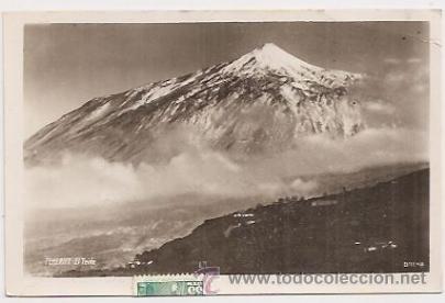 Postales: El Teide, postal formato antiguo - Foto 1