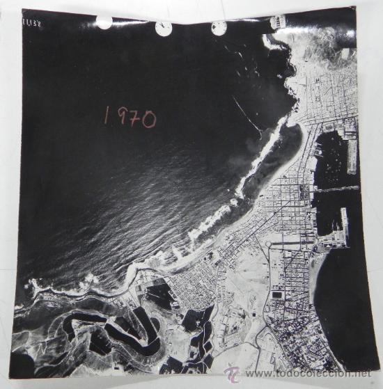 Postales: ANTIGUA FOTOGRAFIA AEREA DE LANZAROTE, FOTO DE LA COMPA&Ntilde;IA ESPA&Ntilde;OLA DE TRABAJOS FOTOMETRICOS AEREOS