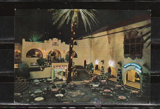 Postales: 46 - LAS PALMAS DE GRAN CANARIO. VISTA NOCTURNA DE PUEBLO CANARIO.