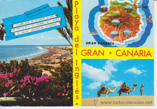 Postales: (10596) GRAN CANARIA. PLAYA DEL INGLES . TELEGRAMA